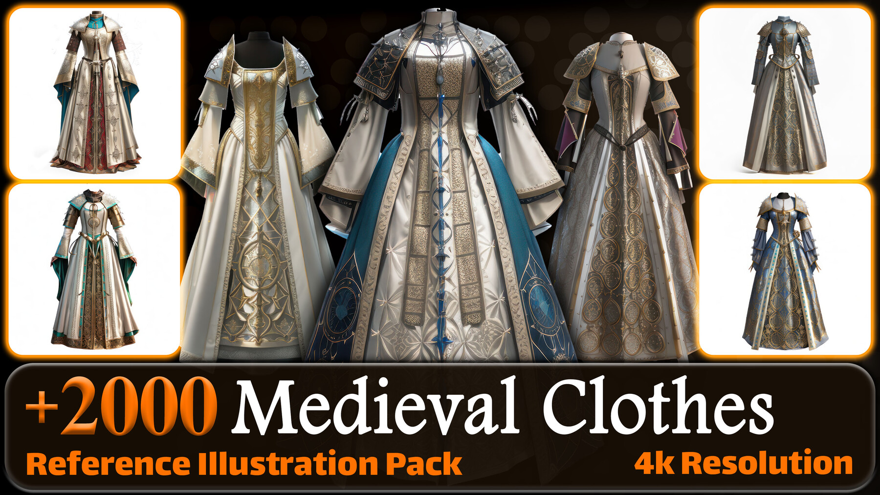 Medieval cloak with hood - Gordion 