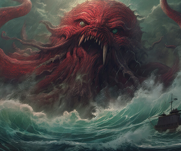 ArtStation - Sea Monster | Midjourney AI Art, Ultra HD 4K, Wallpaper ...