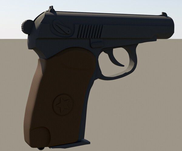 ArtStation - 3D Model of Makarov Gun with Animation Of The Shot | Game ...