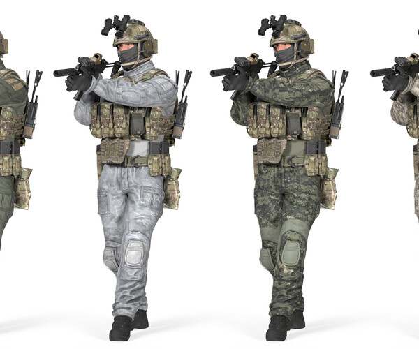 ArtStation - MILITARY Game Ready Rigged Western Sepecial Forces ...