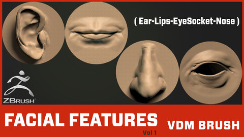 49 Facial Features VDM Brush Vol 1