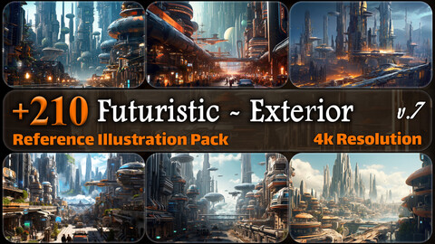 210 Futuristic Environment - Exterior Reference Pack | 4K | v.7