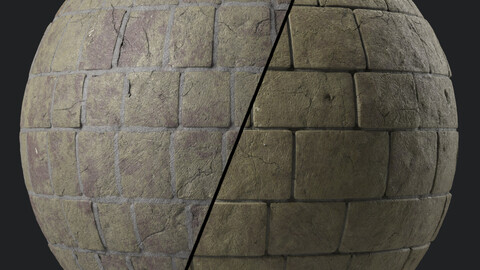 Stone Wall Materials 62- By Sbsar Pbr 4k Seamless