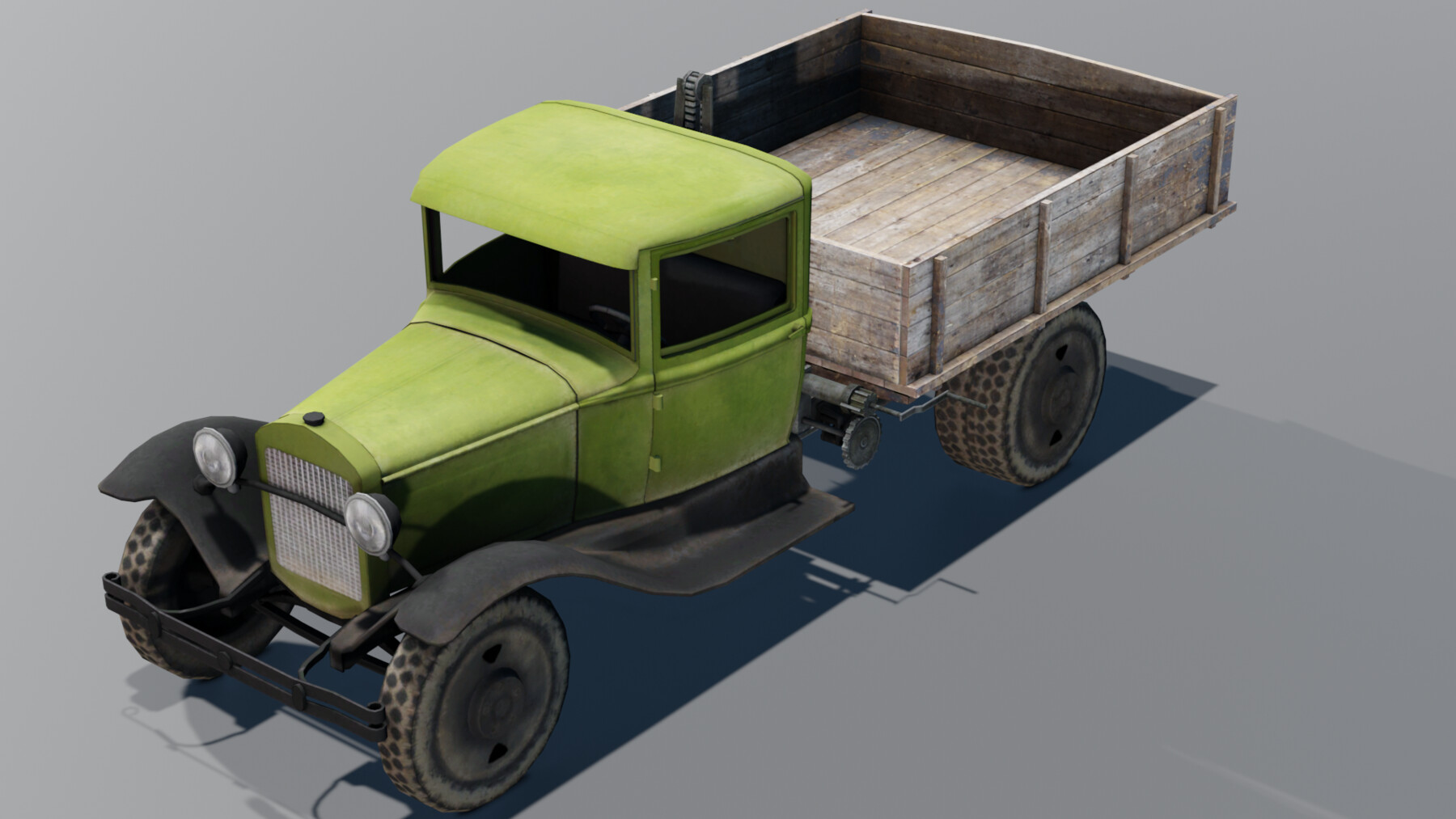 ArtStation - Green Truck 3D model | Game Assets