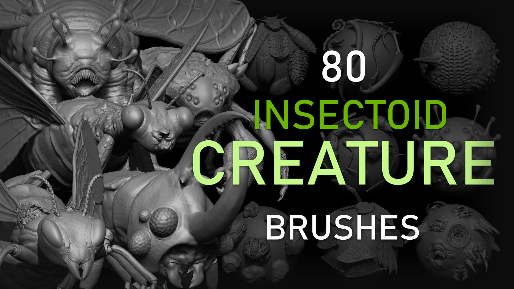 ArtStation - Zbrush & Blender Brush Pack Set 1