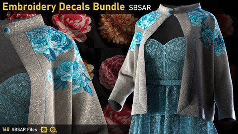 Embroidery Decals Bundle-SBSAR