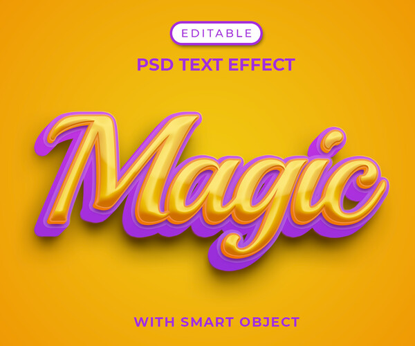 ArtStation - Magic PSD fully editable text effect. Layer style PSD ...