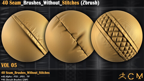 40 Seam_Brushes_Without_Stitches/Zbrush (VOL 05)