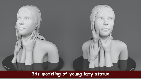 Young lady statue 01