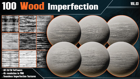 100 Wood Imperfection Texture - Vol.03 ( + Free Sample )