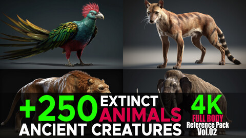 +250 Extinct Animals(Ancient Creatures Vol.02) 4K