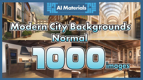 Modern City Backgrounds Normal 【Shigural AI Materials】
