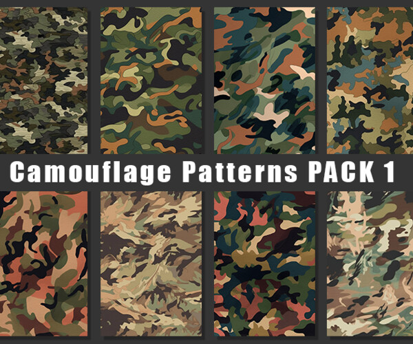 ArtStation - 8 Tileable Seamless Camouflage Patterns Textures ...