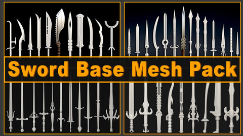 55+ Sword Base Mesh Pack