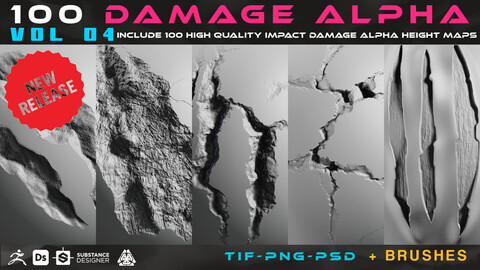100 Damage Alpha vol 04 + 100 Brush