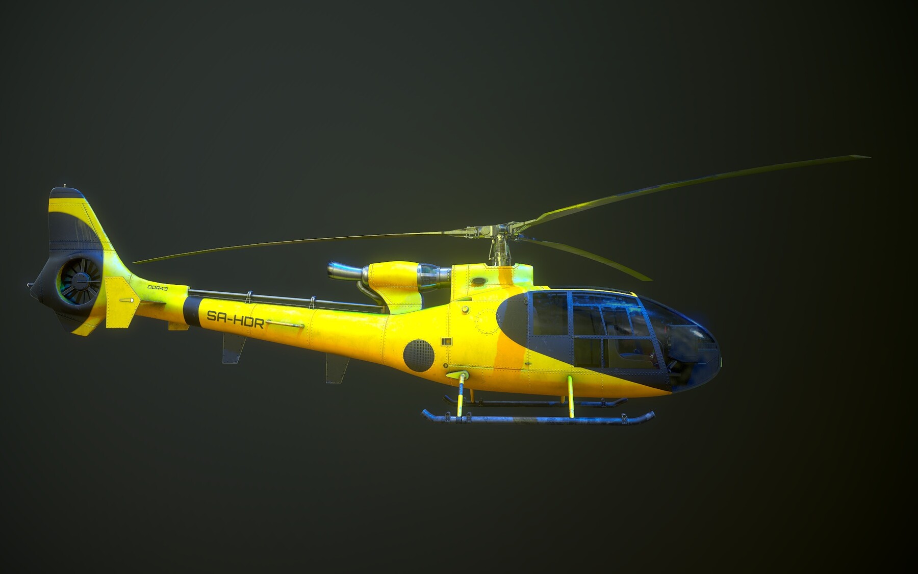 ArtStation - Helicopter SA340 Gazelle | Resources