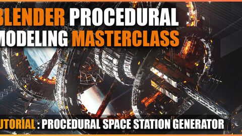 Blender Tutorial - Create Procedural Space Station Generator With Blender Geometry Nodes