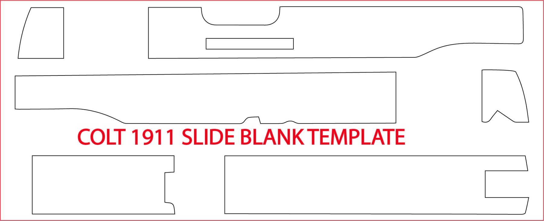 Vector Outline Colt 1911 Slide Svg Blank Template Outline Vector File 