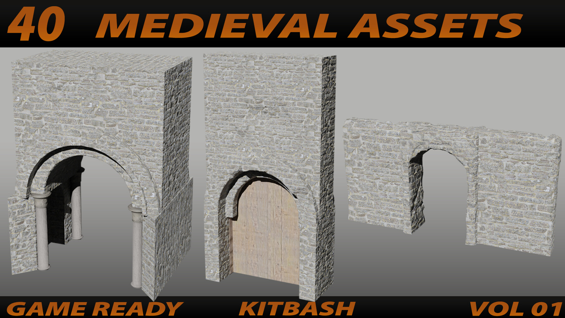 ArtStation - MEDIEVAL ASSETS VOL 01 | Game Assets