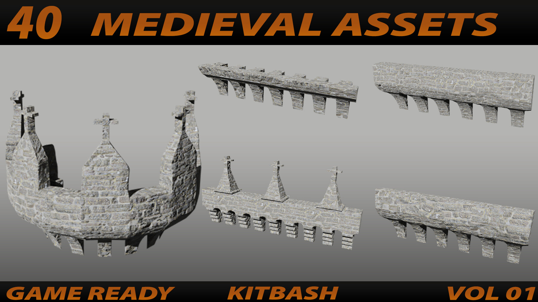 ArtStation - MEDIEVAL ASSETS VOL 01 | Game Assets