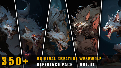 350+Original Creature Werewolf - References Pack Vol.01