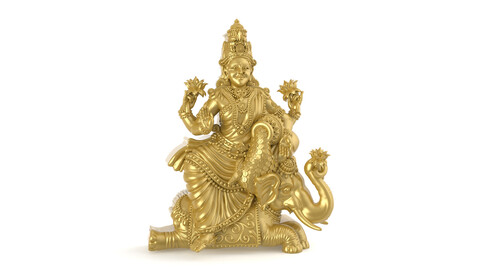 Gaja Lakshmi 3D-print Model-1