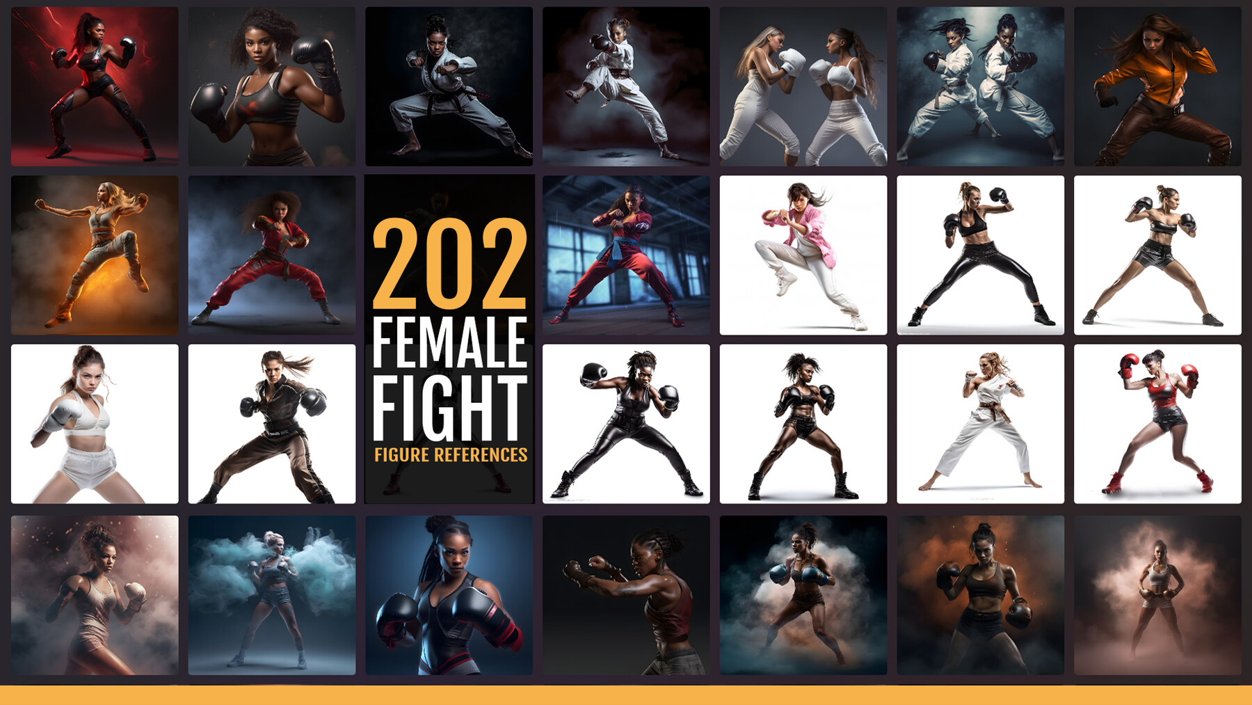 ArtStation   202 Female Fight Figure Reference Images | Artworks