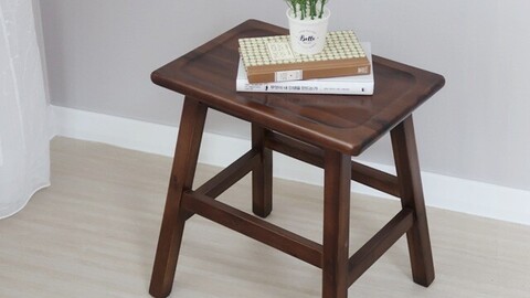 Mine wooden stool chair plant stand