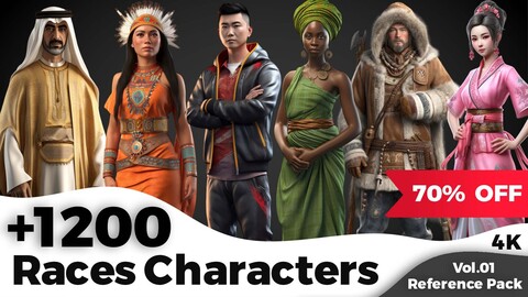 +1200 Races Characters Concept (4K) | 70% OFF