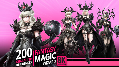 200 Fantasy Magic Wizard - Character References | 8K Res