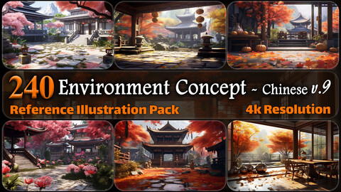 240 Environment Concept - Chinese Reference Pack | 4K | v.9