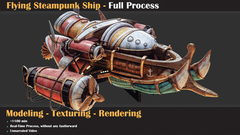 Flying Steampunk Ship - Full Tutorial