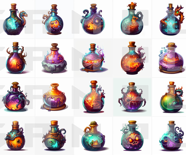 ArtStation - Unique & Unusual Potions | Game Assets