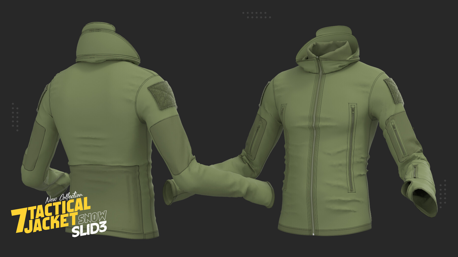 ArtStation - 7 models of man's jacket tactical snow/ marvelous & clo3d ...