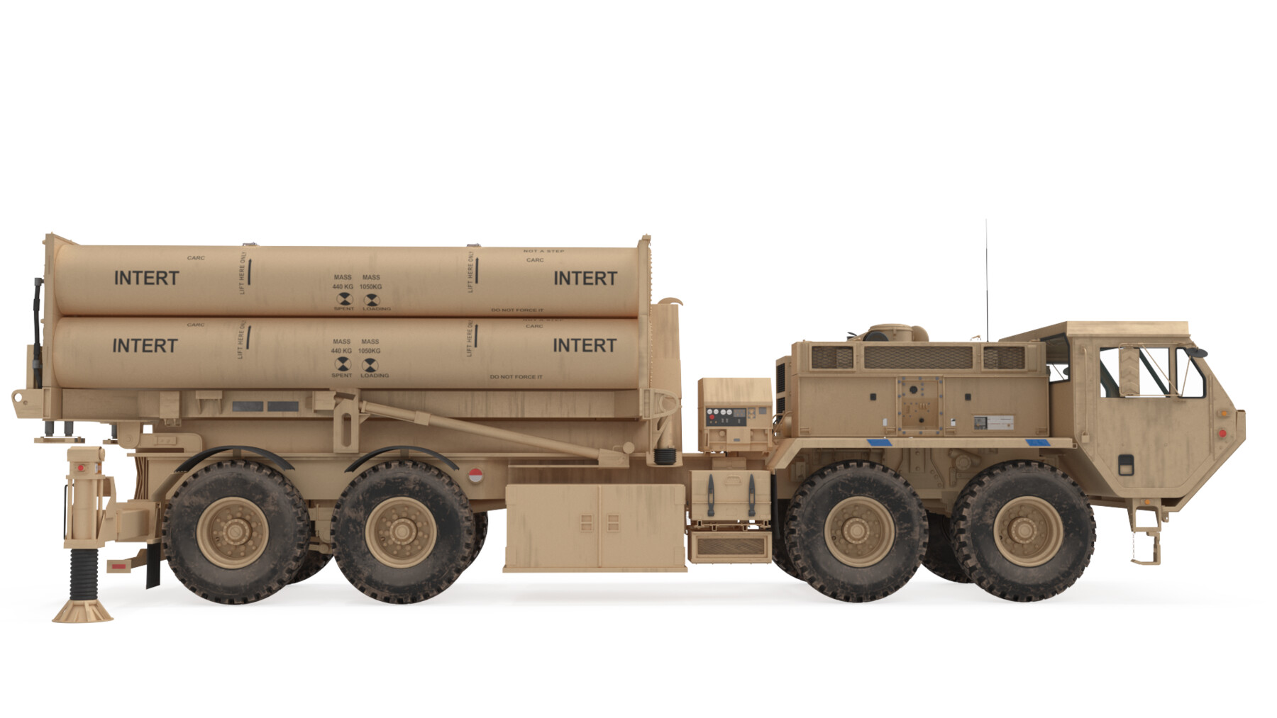 Artstation - Us Mobile Anti-ballistic Missile System Thaad 3d Model 