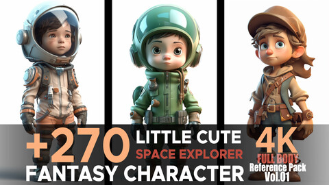 +270 Little Cute Space Explorer Boy(Fantasy Character) Vol.01 4K