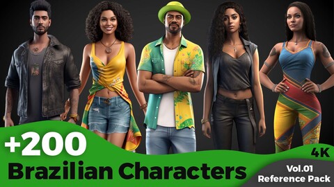 +200 Brazilian Character Concept (4k)