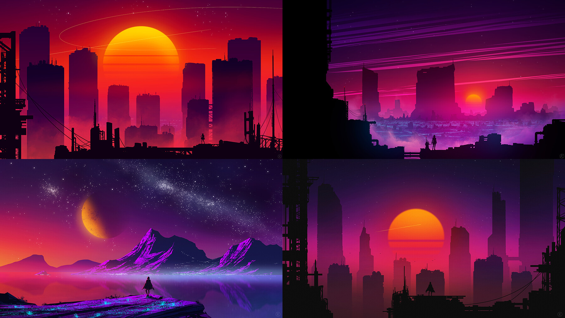 Artstation Synthwave Wallpaper Pack Artworks