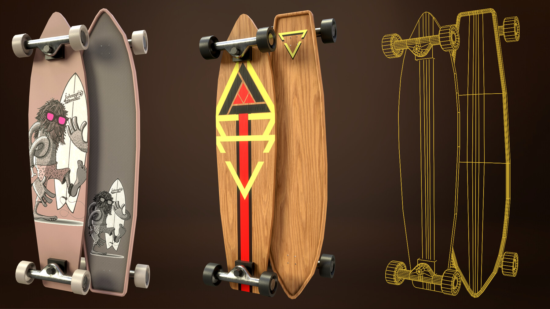 ArtStation - Skateboard Pack Of 43 With Two Texture Versions With 7 ...