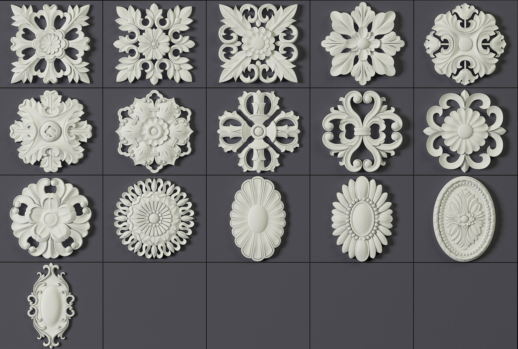 ArtStation - 180 Ornament Brushes, 4K Alphas And 3D Models, Vol.04 ...