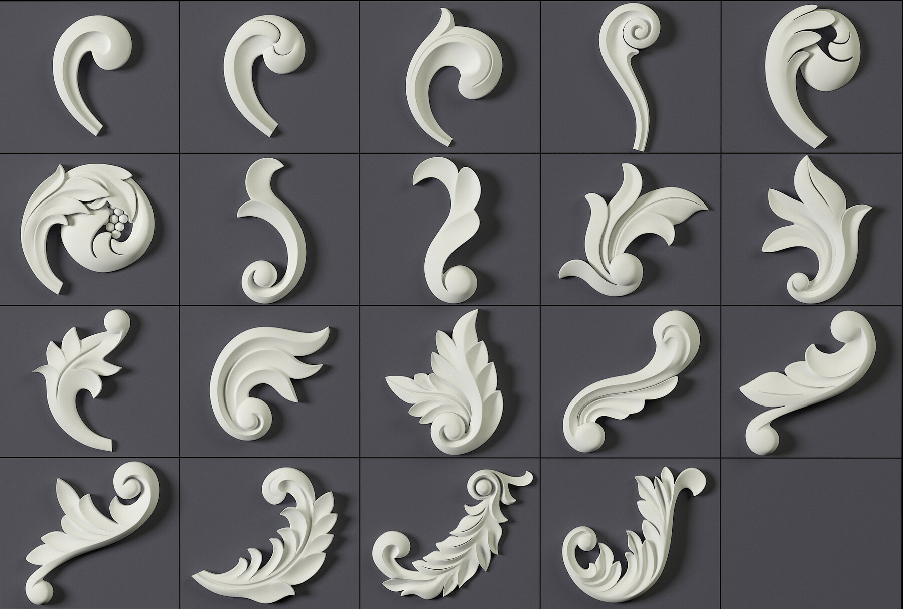 ArtStation - 180 Ornament Brushes, 4K Alphas And 3D Models, Vol.04 ...