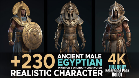 +230 Egyptian Male Character(Realistic Character) Viol.01 4K