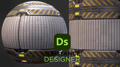 Stylized Sci-Fi Floor Tread - Substance 3D Designer