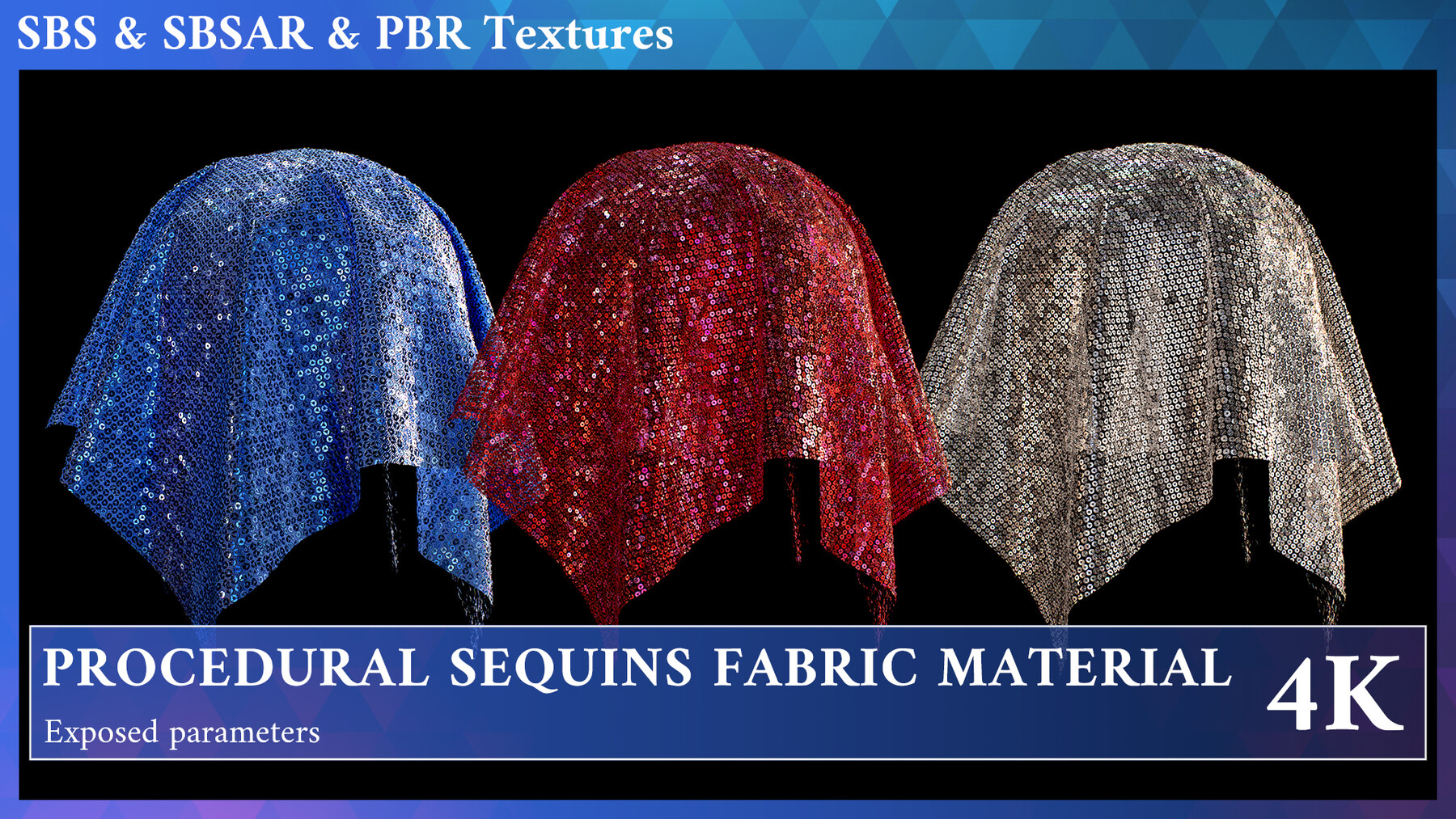 Silver Sequins PBR Texture