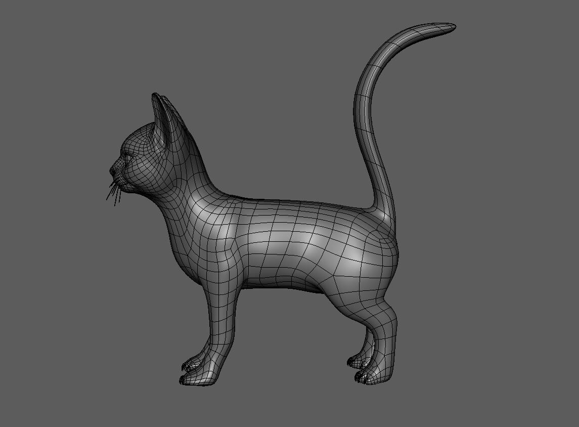 ArtStation - Cat - Topology + UV map | Resources