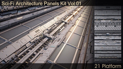 Sci-Fi Architecture Panels Kit Vol 01 Walls