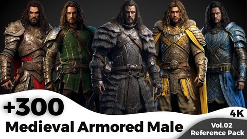 +300 Medieval Armored Male Concept (4K)