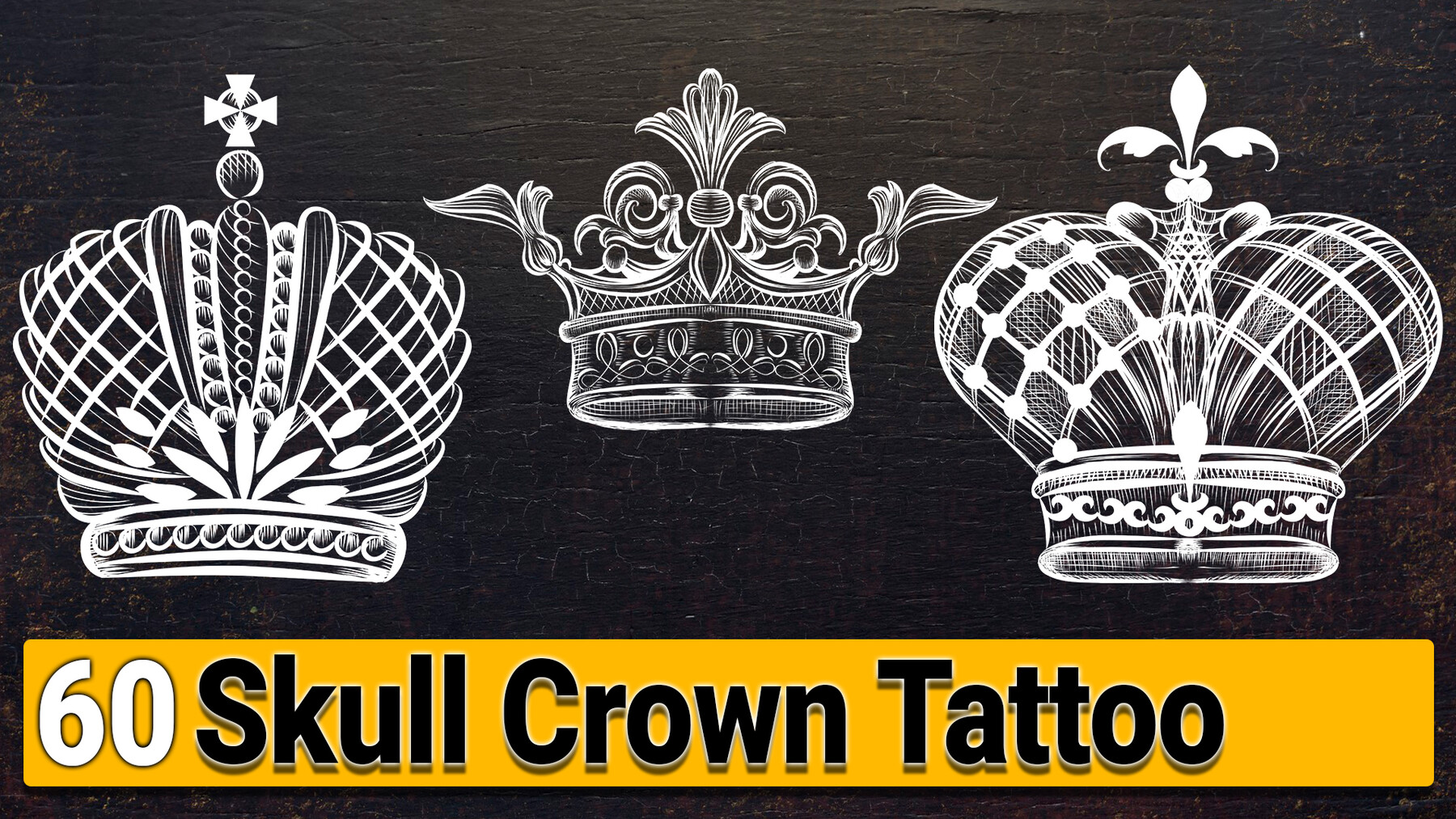 skull with crown tattoo designs