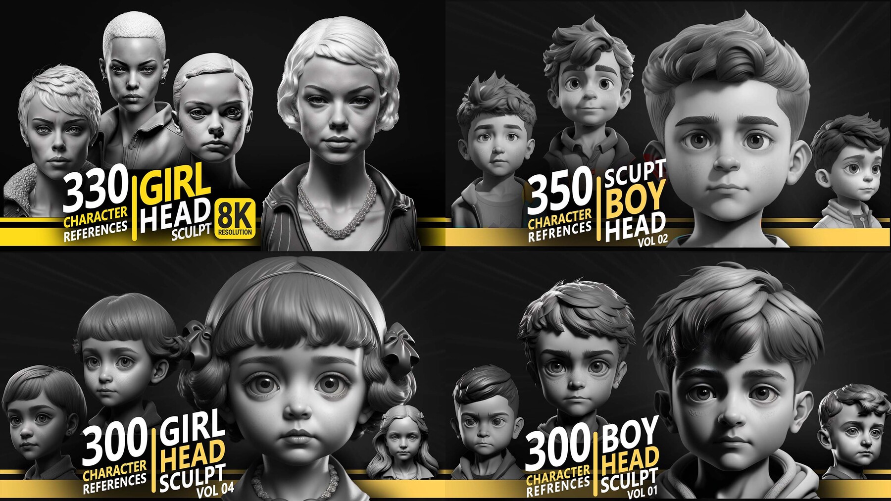 300 Male Head Sculpt - References for Artist