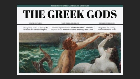 Poseidon Procreate Kit | The Greek Gods Collection